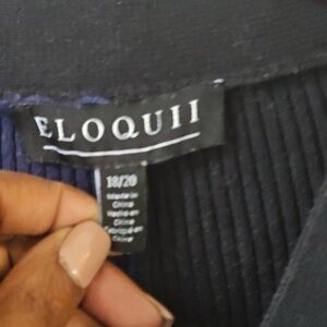 Eloquii Black & Blue Sweater Dress